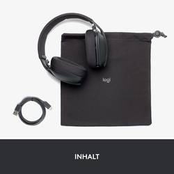 Logitech ZONE VIBE 100 Headset uzavřená (Over Ear) Bluetooth® stereo grafit Redukce šumu mikrofonu, Potlačení hluku regulace hlasitosti, Vypnutí zvuku mikrofonu