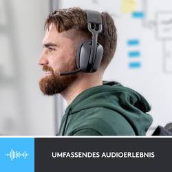 Logitech ZONE VIBE 100 Headset uzavřená (Over Ear) Bluetooth® stereo grafit Redukce šumu mikrofonu, Potlačení hluku regulace hlasitosti, Vypnutí zvuku mikrofonu