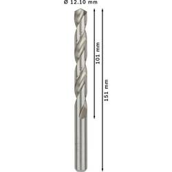 Bosch Accessories 2608585538 HSS kovový spirálový vrták 12.1 mm Celková délka 151 mm broušený DIN 338 válcová stopka 5 ks