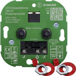 Ehmann 4260c0701 stmívač pod omítku Vhodné pro svítidlo: LED žárovka, žárovka, halogenová žárovka bílá