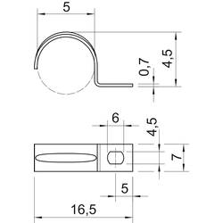 OBO Bettermann 1003054 Upevňovací objímka 100 ks kov