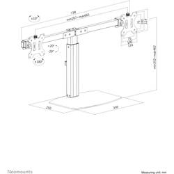 Neomounts držák na stůl pro monitor FPMA-D865DBLACK 2 Displej: (s) 25,4 cm (10) - 68,6 cm (27) černá nakláněcí, otočný, naklápěcí, nastavitelná výška