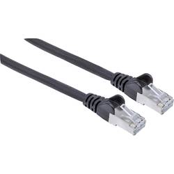Intellinet 740623 RJ45 síťové kabely, propojovací kabely CAT 6A S/FTP 0.50 m černá fóliové stínění, stínění pletivem, stíněný, bez halogenů 1 ks
