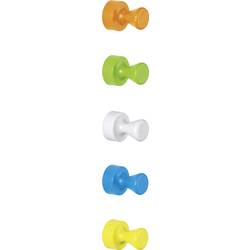 Maul neodymový magnet 6168599 (Ø x v) 12 mm x 16 mm kuželka bílá, žlutá, modrá, zelená, oranžová 10 ks 6168599