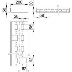 OBO Bettermann 6075345 kabelový žlab (d x š x v) 3 m x 200.00 mm x 50.00 mm 3 m