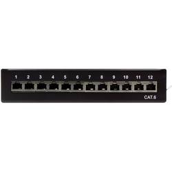 LogiLink NP0017 12 portů patch panel CAT 6 1 U vícebarevná osazený