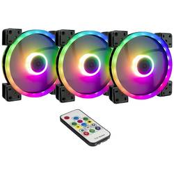 Inter-Tech Argus RS14 PC větrák s krytem černá (š x v x h) 140 x 140 x 25 mm vč. dálkového ovládání, včetně LED osvětlení