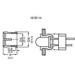 Kingbright RTC-52-VE100 RTC-52-VE100 plast Vhodný pro (LED) LED 5 mm Snap-In