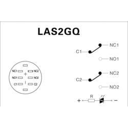 TRU COMPONENTS LAS2GQH-22ZE/G/12V/S/P, 701885 tlačítkový spínač antivandal, 16 mm, 250 V/AC, 3 A, 1 ks