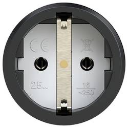 PC Electric 2512-ss zásuvka guma 250 V černá IP54