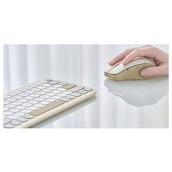 Asus ASUS MD200 Maus, beige, Silent optická myš, přenos bezdrátový, 6 tlačítko, 4200 dpi, béžová