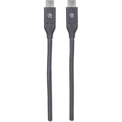 Manhattan USB kabel USB 3.2 Gen2 USB-C ® zástrčka, USB-C ® zástrčka 0.50 m černá 354899