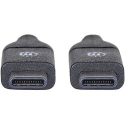 Manhattan USB kabel USB 3.2 Gen2 USB-C ® zástrčka, USB-C ® zástrčka 0.50 m černá 354899