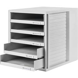 HAN HAN - Schubladenschrank - 5 Schubfächer - für C4 1401-11 box se zásuvkami světle šedá DIN A4 Počet zásuvek: 5