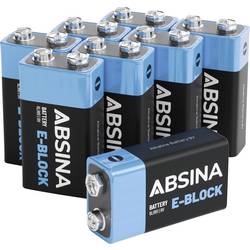 Absina baterie 9 V alkalicko-manganová 580 mAh 9 V 8 ks