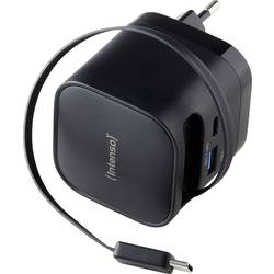 Intenso Intenso Power Adapter W65ACIC GaN black USB nabíječka, 1x USB-C®, 65 W, Quick Charge 4.0, černá