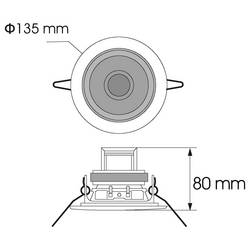 Omnitronic CS-4W širokopásmový vestavný reproduktor bílá 1 ks