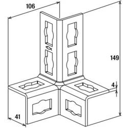 Fischer PFUF 3D A4 montážní úhelník nerezová ocel 577095 10 ks