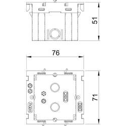 6288532 vestavná krabice 71GD11 zásuvka pro přístrojovou jednotku 71 mm černá 1 ks
