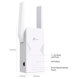 TP-LINK Wi-Fi repeater TP-Link BE3600 Ricevitore e trasmettitore di rete Bianco 2500 Mbit/s, RE235BE, Wi-Fi 7, meshový