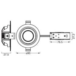 OSRAM HOMELIGHTING 4099854595639 stropní lampa, LED stropní reflektor, saténovo-niklová