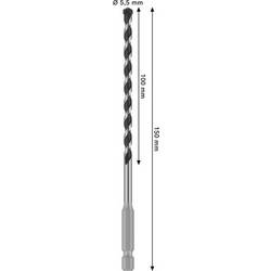 Bosch Accessories 2608706975 2608706975 tvrdý kov spirálový vrták na kámen 5.5 mm Celková délka 150 mm 1 ks
