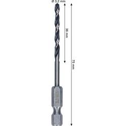 Bosch Accessories 2608577866 2608577866 HSS kovový spirálový vrták 3.2 mm Celková délka 75 mm 1 ks