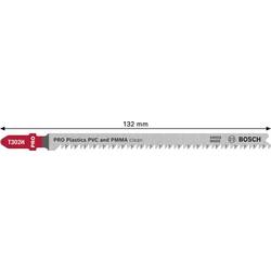 Bosch Accessories 2608667053 List přímočaré pily PRO Plastics PVC clean T302H, 132 mm, 5 ks 5 ks