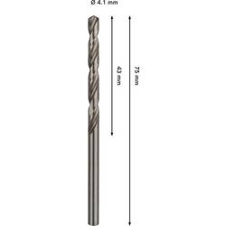 Bosch Accessories 2608577640 2608577640 HSS kovový spirálový vrták 4.1 mm Celková délka 75 mm broušený 1 ks
