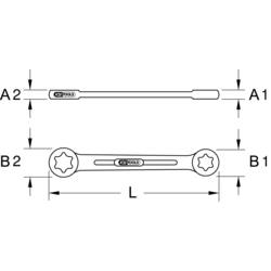 KS Tools 518.0935 518.0935 oboustranný očkový klíč Délka klíče (cm) (jen pro nadpis) 18 - 20 mm