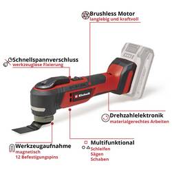 Einhell Professional TP-MG 18 Li BL Set akumulátorový multifunkční nástroj bezkartáčové, akumulátor, vč. nabíječky, kufřík, Vč. Rychloupínacího matice, 18 V,