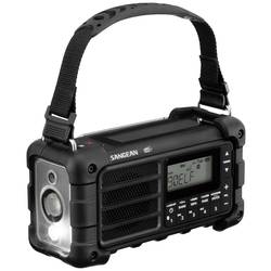 Sangean MMR-99 DAB+ Black A500481 outdoorové rádio, DAB+, DAB, FM, nouzové rádio, Bluetooth, Solární panel, voděodolné, prachotěsné, černá