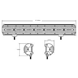 Berger & Schröter pracovní světlomet 10 V, 12 V, 24 V, 30 V LED Arbeitsscheinwerfer 420 W, 42000 Lumen KS81420combo šířka rozsahu osvětlení (š x v x h) 511 x