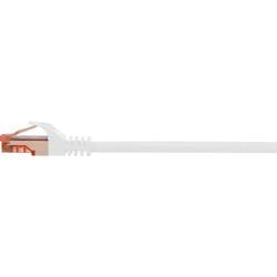 Renkforce RJ45 síťové kabely, propojovací kabely CAT 6 U/UTP 0.50 m bílá s ochranou, bez halogenů 1 ks