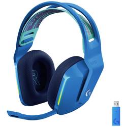 Logitech Gaming G733 LIGHTSPEED Headset otevřená (On Ear) bezdrátová 7.1 Surround modrá regulace hlasitosti Gaming