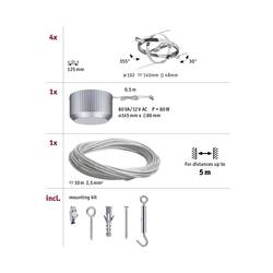 Paulmann Cardan 94144 základní lankový systém GU5.3 40 W LED chrom, chrom (matný)