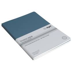 Sigel LS305 Poznámkový blok Linescape Softcover 2 ks DIN A5 linkovaný středně modrá , neonově oranžová Počet listů: 34 listů