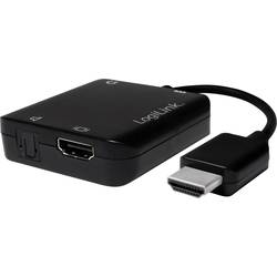 LogiLink CV0106 adaptér [1x HDMI zástrčka - 1x HDMI zásuvka, Toslink zásuvka (ODT)] černá 1.42 m
