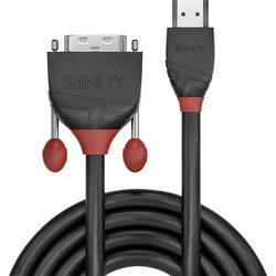 LINDY HDMI / DVI kabelový adaptér Zástrčka HDMI-A, DVI-D 18 + 1 pól Zástrčka 2.00 m černá 36272 HDMI kabel