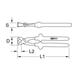 Armovací kleště 1000 v, 250 mm KS Tools 117.1204