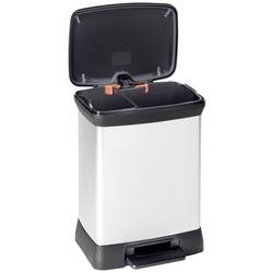 Curver DECO Bin 240638 odpadkový koš, 30 l, (š x v x h) 390 x 510 x 290 mm, stříbrná, černá, 1 ks