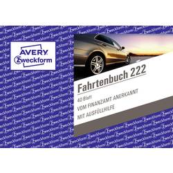 Avery-Zweckform 222 DIN A6 na šířku kniha jízd Počet listů: 40 bílá 40 listů