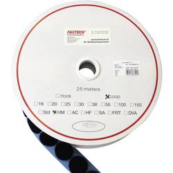 FASTECH® kulatý suchý zip zalepení hotmelt flaušová část (Ø) 20 mm černá 5 m