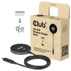 club3D bezdrátová indukční nabíječka 25 W Qi2 USB-C 25Wa CAC-3027 Výstup Qi standard černá