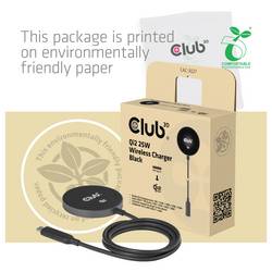 club3D bezdrátová indukční nabíječka 25 W Qi2 USB-C 25Wa CAC-3027 Výstup Qi standard černá