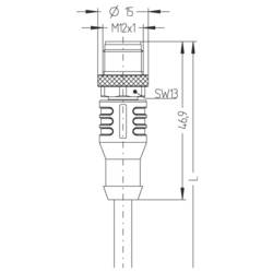 Escha AL-WAS8-5/S370 připojovací kabel pro senzory - aktory, 8046910, piny: 8, 5.0 m, 1 ks