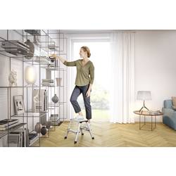 Hailo D60 4442-701 hliník dvojité skládací schůdky skládací max.prac. výška: 240 cm stříbrná, černá 1.9 kg