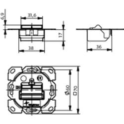 síťová zásuvka pod omítku panel nevybavený specifikací 2 porty Telegärtner