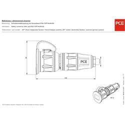 PCE 25711-sr zásuvka 250 V černá/červená IP54