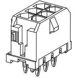 Molex vestavná pinová lišta (standardní) 14, 449146402, 1 ks Tray
